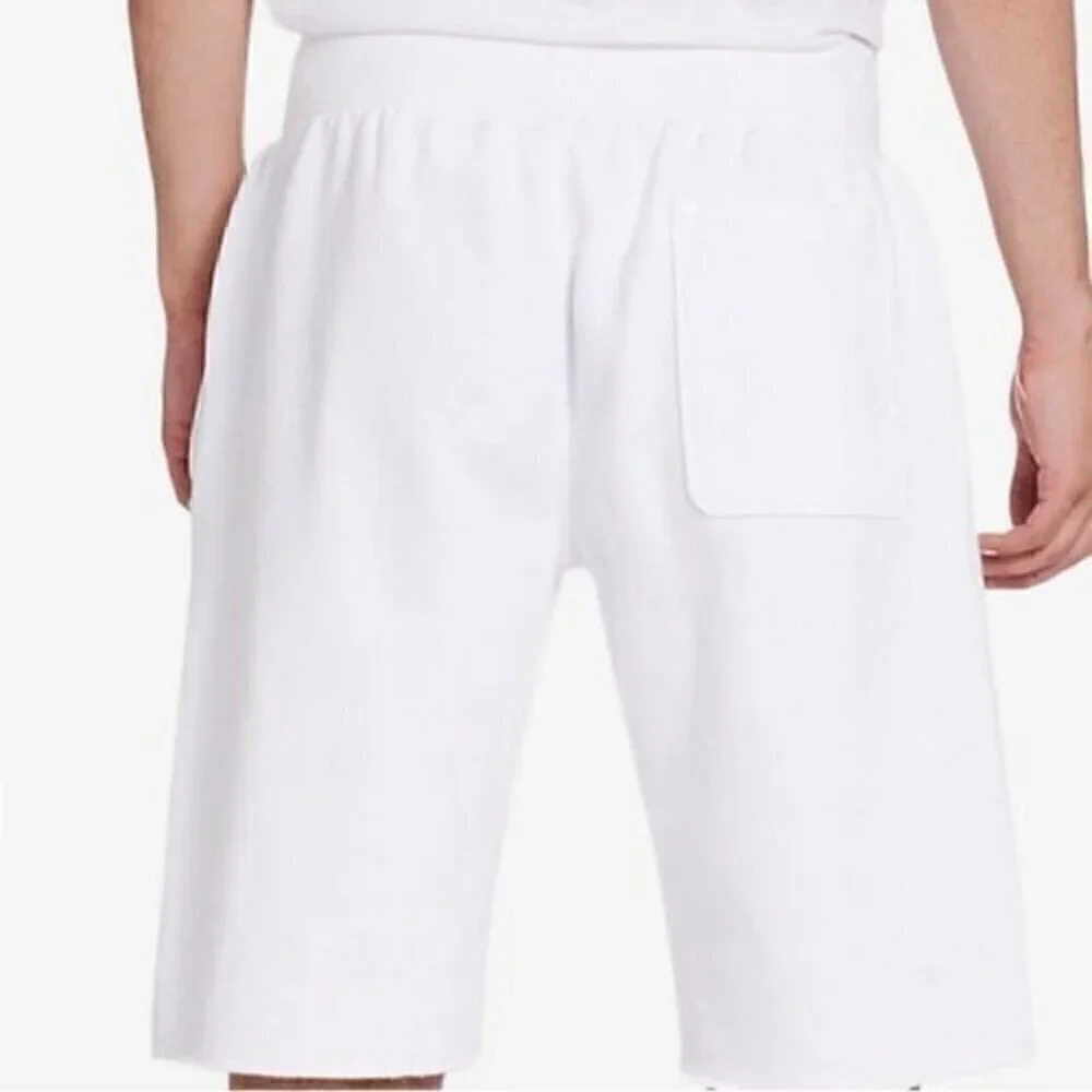 New CHAMPION White Reverse Weave Color Shadow Cut Off Shorts Large